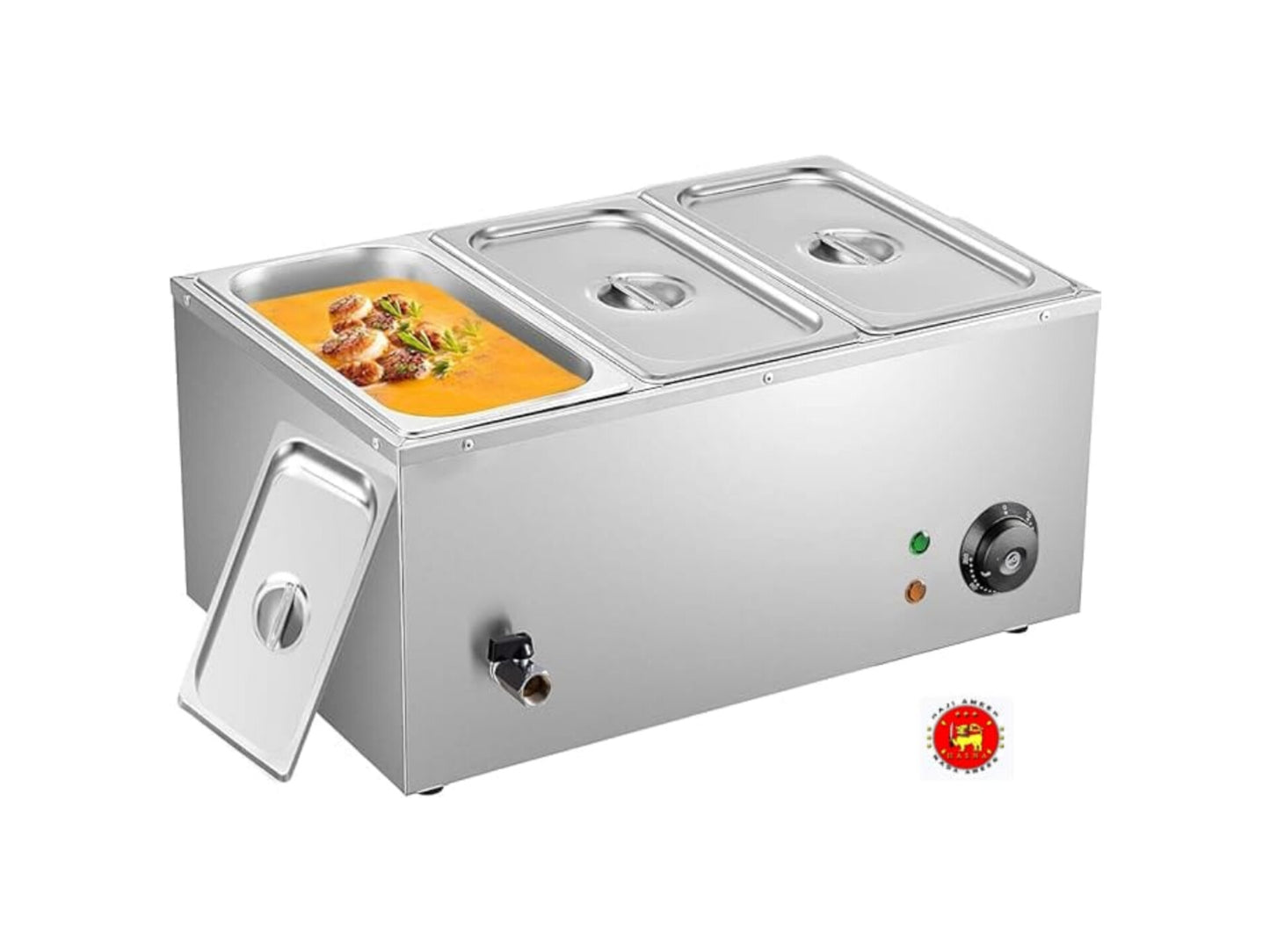 GRACE Commercial Food Warmer Bain Marie Steam Table Countertop